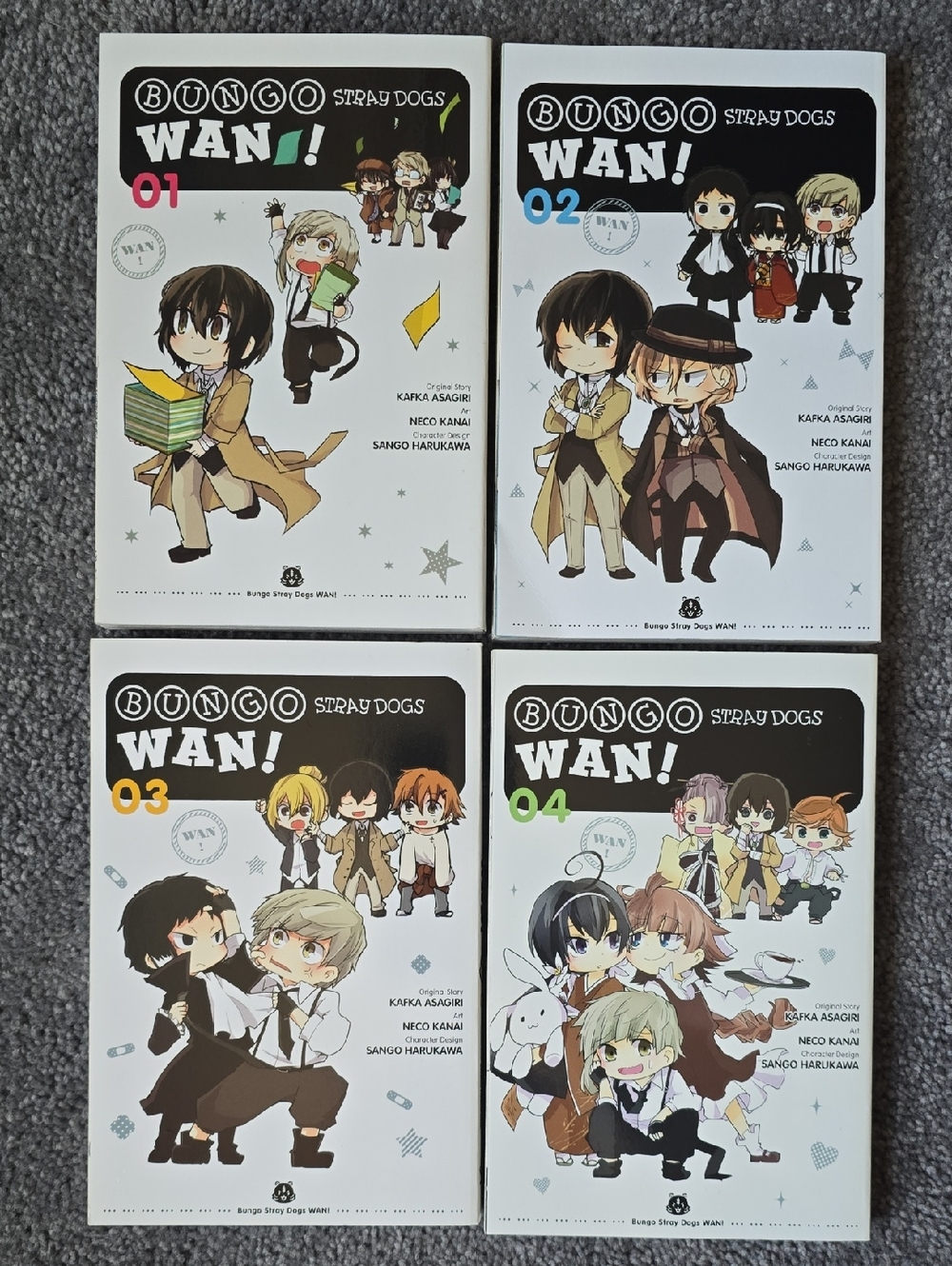 Bungo Stray Dogs Wan! Manga Set Vol. 1–4 | Like New | Complete Starter Bundle